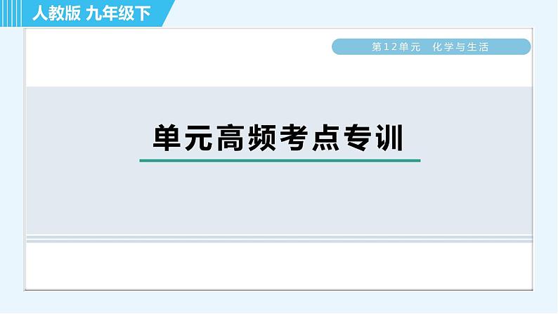 人教版九年级下册化学 第12章 单元高频考点专训 习题课件第1页