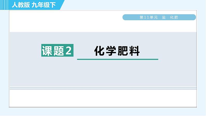 人教版九年级下册化学 第11章 11.2 化学肥料 习题课件第1页