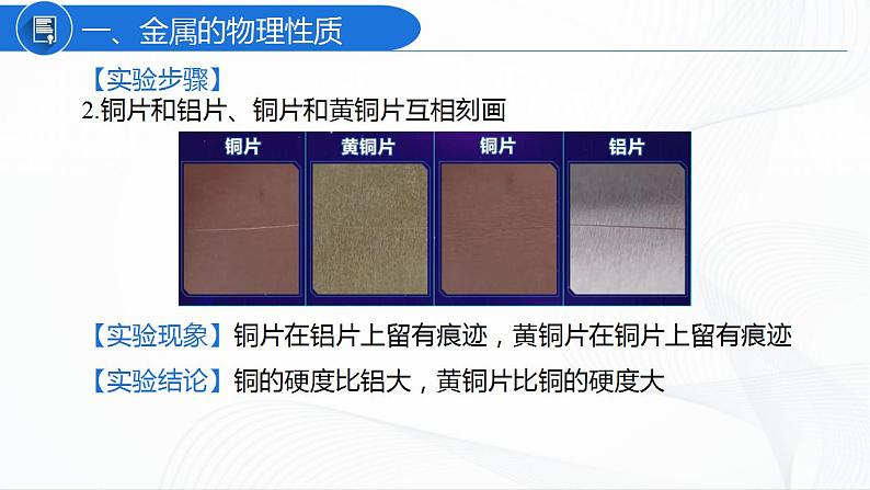 人教版化学九下实验活动4《金属的物理性质和某些化学性质》课件+同步练习05