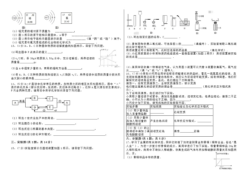 中考化学模拟卷第2页