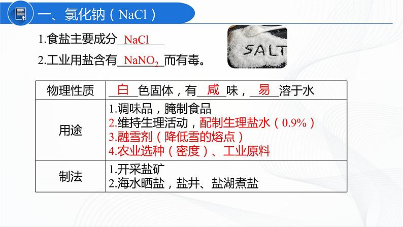 人教版化学九下11.1《生活中常见的盐》课件+同步练习+内嵌视频05