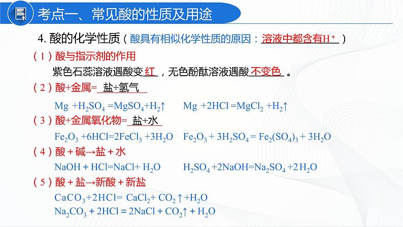 人教版化学九下第十单元《单元复习》课件+同步练习06