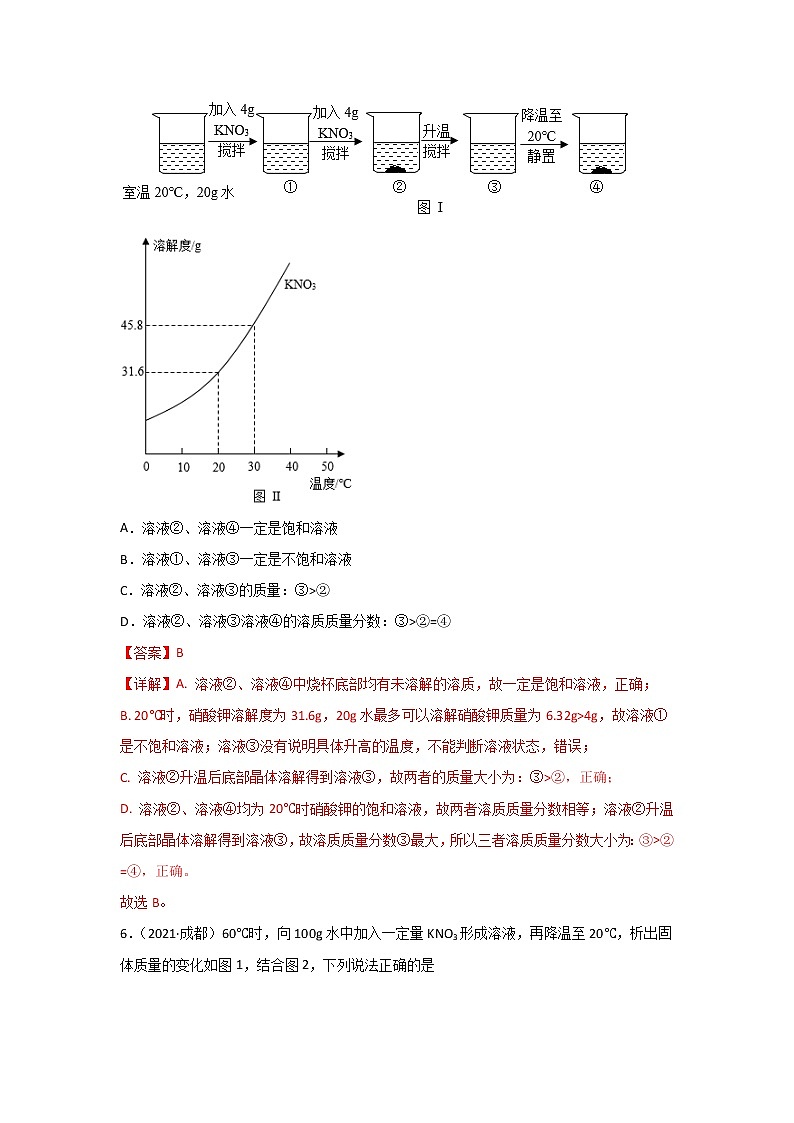 2021中考化学真题分类汇编 专题12 溶液（教用）第3页