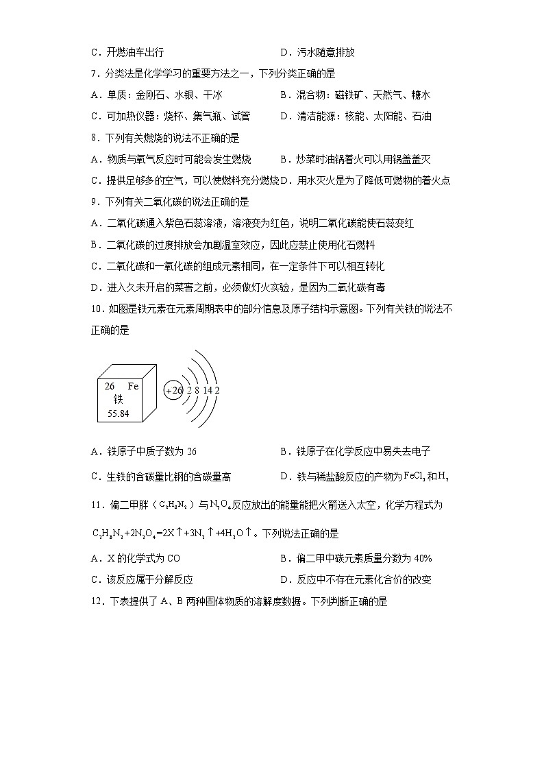 河南省南阳市南召县2021-2022学年九年级上学期期末化学试题（word版 含答案）第2页