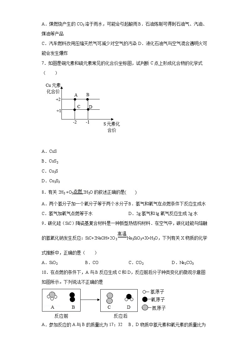 山东省枣庄市滕州市2021-2022学年九年级上学期期末化学试题（word版 含答案）第2页