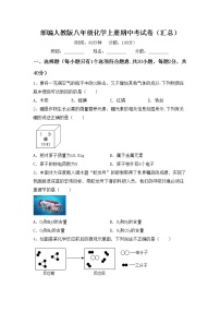 部编人教版八年级化学上册期中考试卷（汇总）