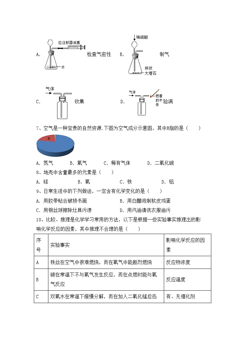 部编人教版八年级化学上册期中考试卷加答案第2页
