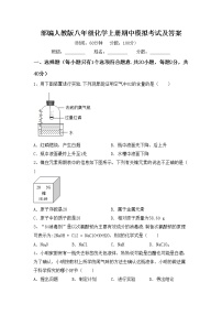 部编人教版八年级化学上册期中模拟考试及答案练习题