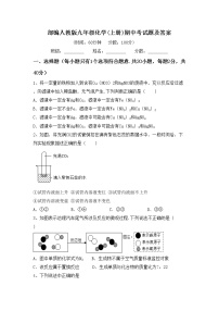 部编人教版九年级化学(上册)期中考试题及答案