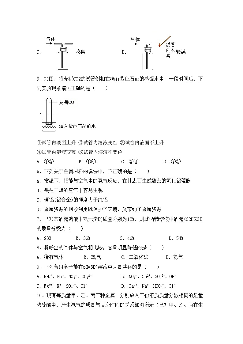 部编人教版九年级化学(上册)期中试题及答案（最新）第2页