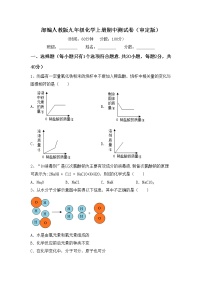 部编人教版九年级化学上册期中测试卷（审定版）