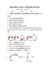 部编人教版九年级化学上册期中测试卷带答案