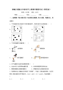 部编人教版九年级化学上册期中模拟考试（附答案）练习题