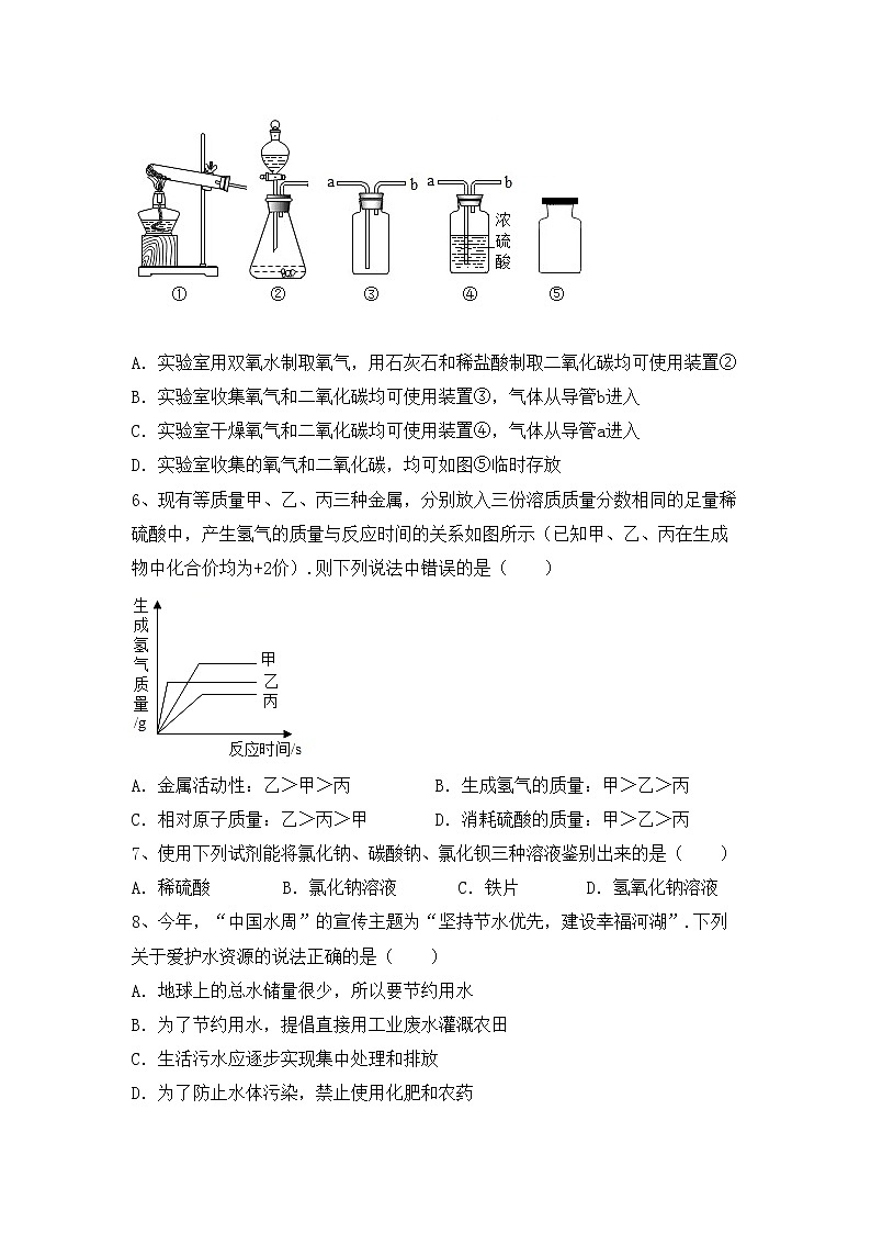 部编人教版九年级化学上册期中试卷（全面）第2页