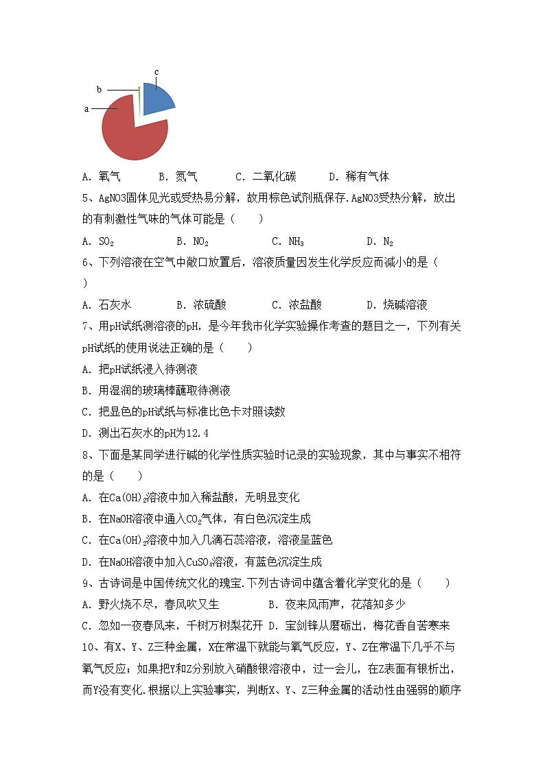 部编人教版九年级化学上册期中试卷（下载）第2页