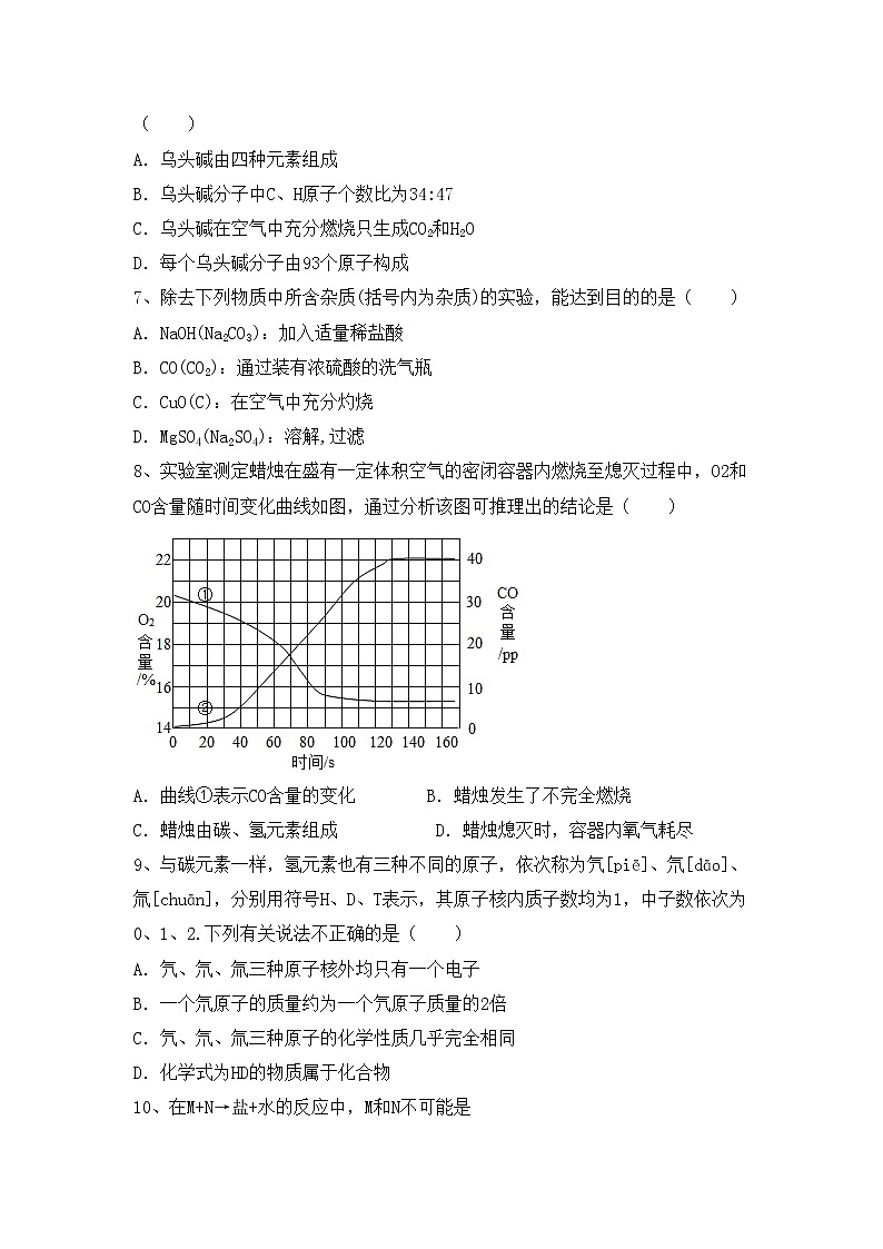 部编人教版九年级化学上册期中模拟考试及完整答案练习题第2页