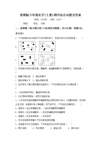 鲁教版八年级化学(上册)期中综合试题及答案