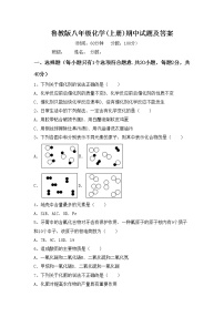 鲁教版八年级化学(上册)期中试题及答案