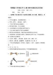 鲁教版八年级化学(上册)期中真题试卷及答案