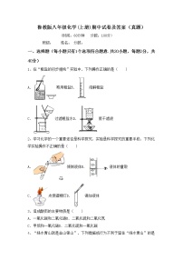 鲁教版八年级化学(上册)期中试卷及答案（真题）