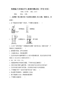 鲁教版八年级化学上册期中测试卷（学生专用）