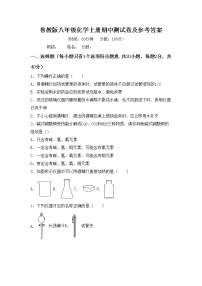 鲁教版八年级化学上册期中测试卷及参考答案