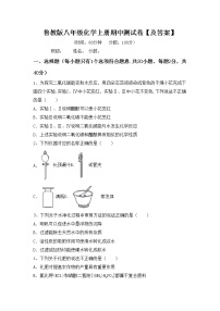 鲁教版八年级化学上册期中测试卷【及答案】