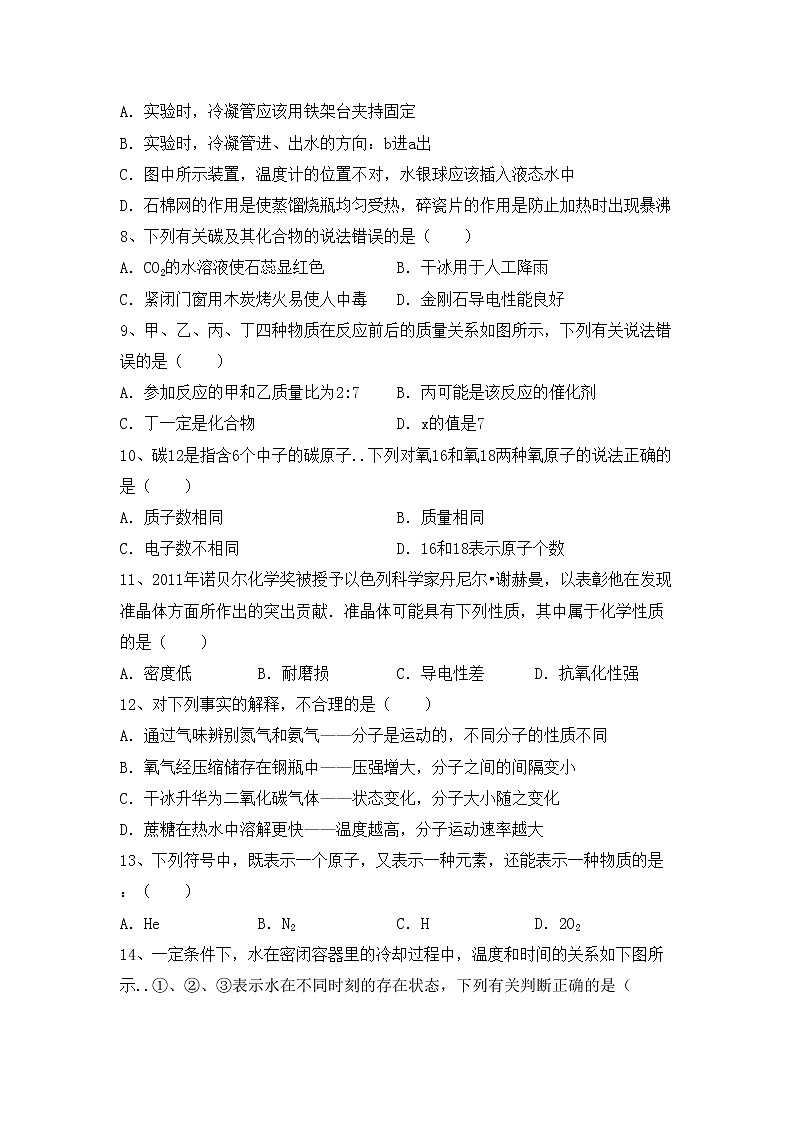 鲁教版八年级化学上册期中考试卷（一套）第2页