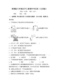 鲁教版八年级化学上册期中考试卷（完美版）