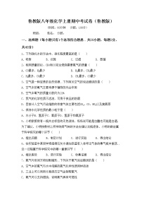 鲁教版八年级化学上册期中考试卷（鲁教版）