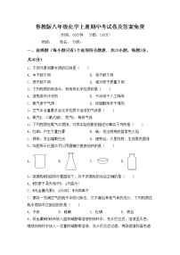 鲁教版八年级化学上册期中考试卷及答案免费