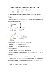 鲁教版八年级化学上册期中考试题及答案【完整】