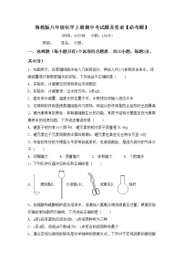 鲁教版八年级化学上册期中考试题及答案【必考题】