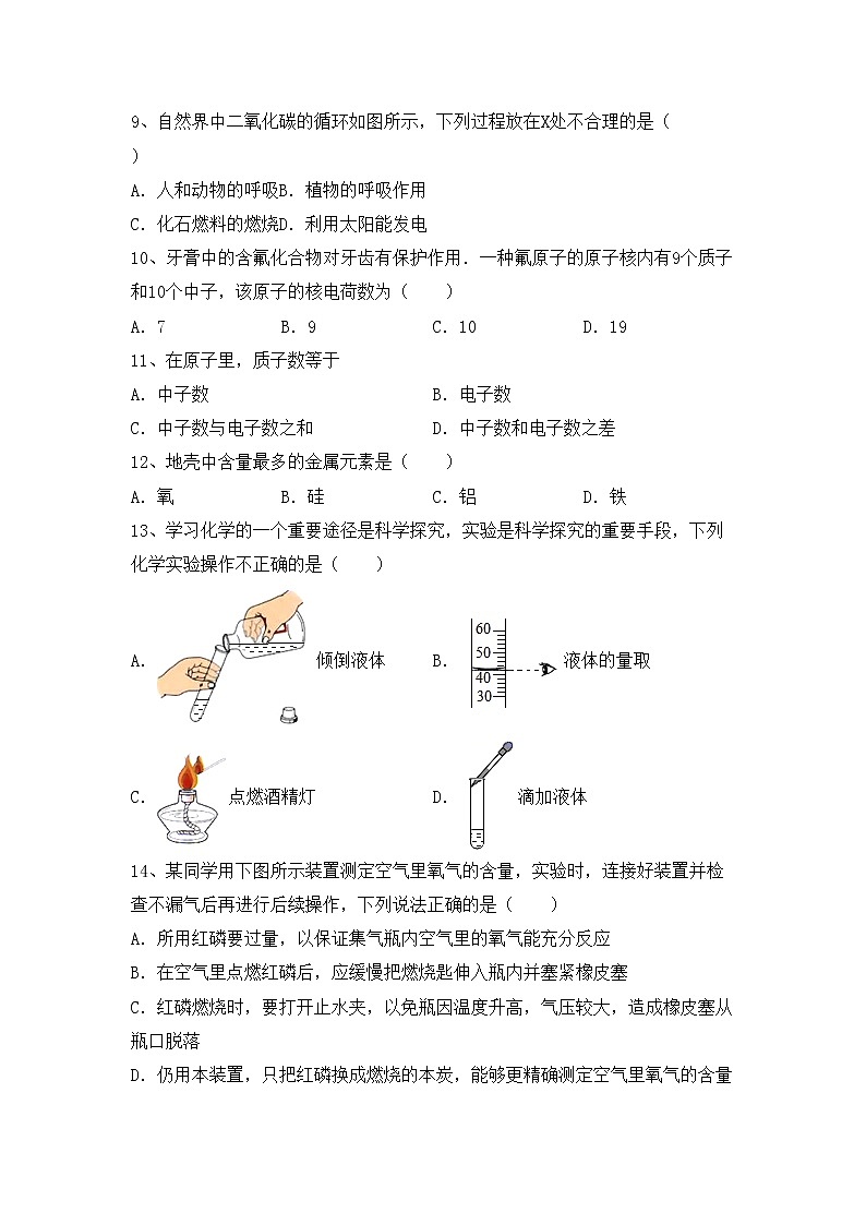 鲁教版八年级化学上册期中试卷（最新）第2页