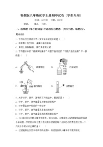 鲁教版八年级化学上册期中试卷（学生专用）