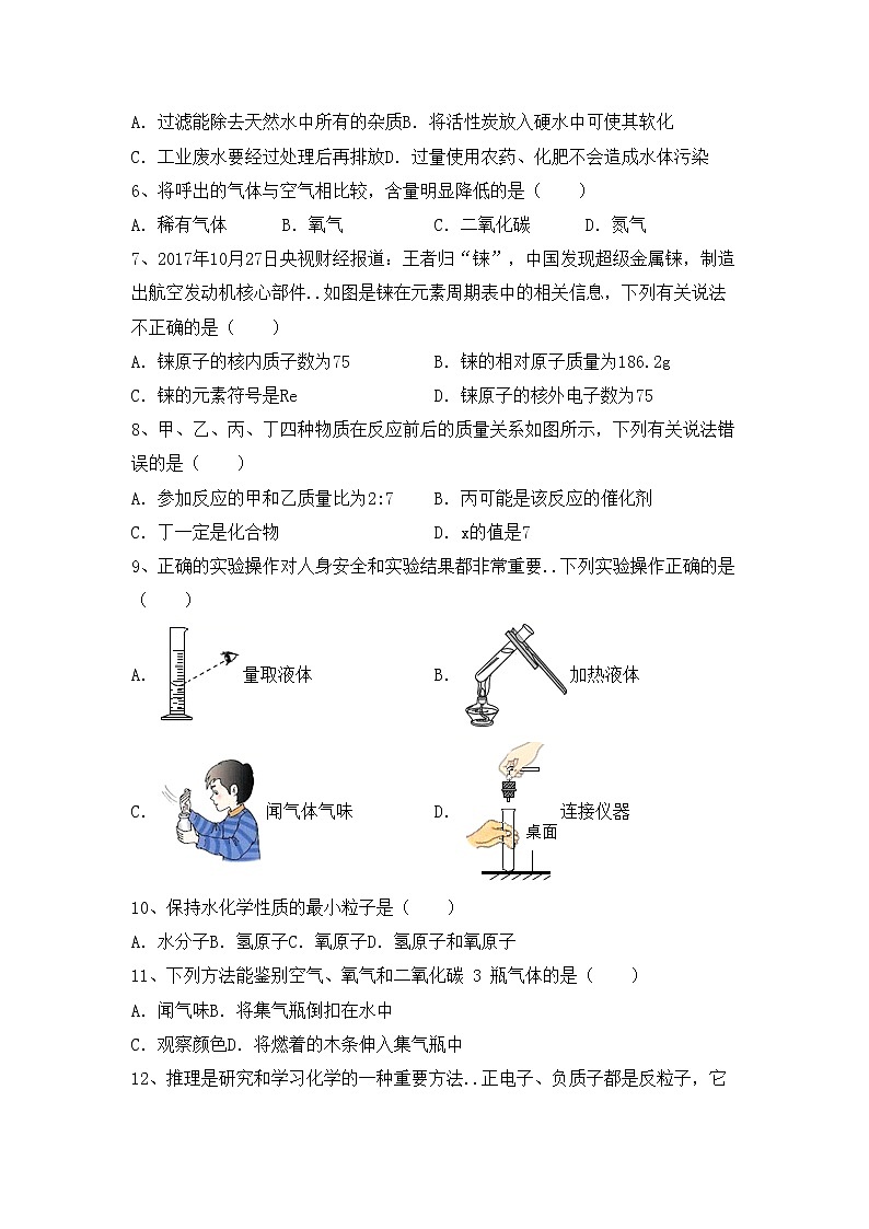 鲁教版八年级化学上册期中试卷（鲁教版）第2页