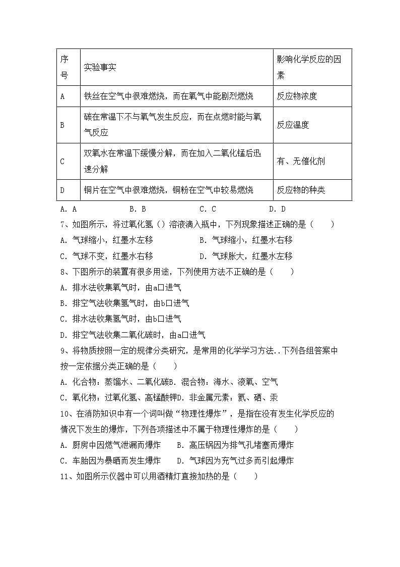 鲁教版八年级化学上册期中试卷及答案【免费】第2页