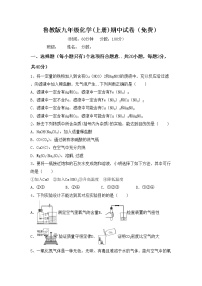 鲁教版九年级化学(上册)期中试卷（免费）