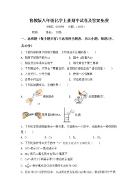 鲁教版八年级化学上册期中试卷及答案免费