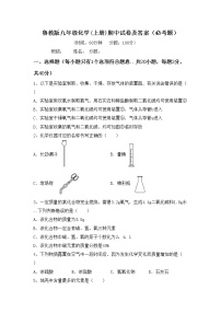 鲁教版九年级化学(上册)期中试卷及答案（必考题）