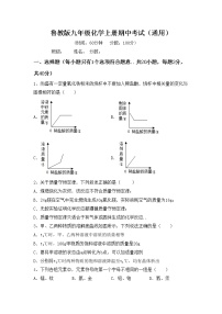 鲁教版九年级化学上册期中考试（通用）练习题