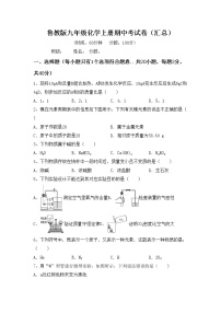 鲁教版九年级化学上册期中考试卷（汇总）