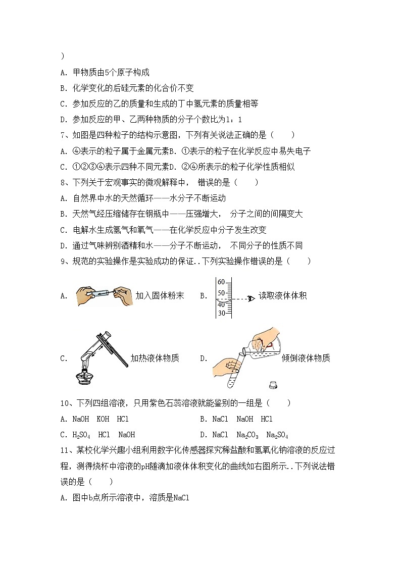 鲁教版九年级化学上册期中考试题【附答案】第2页