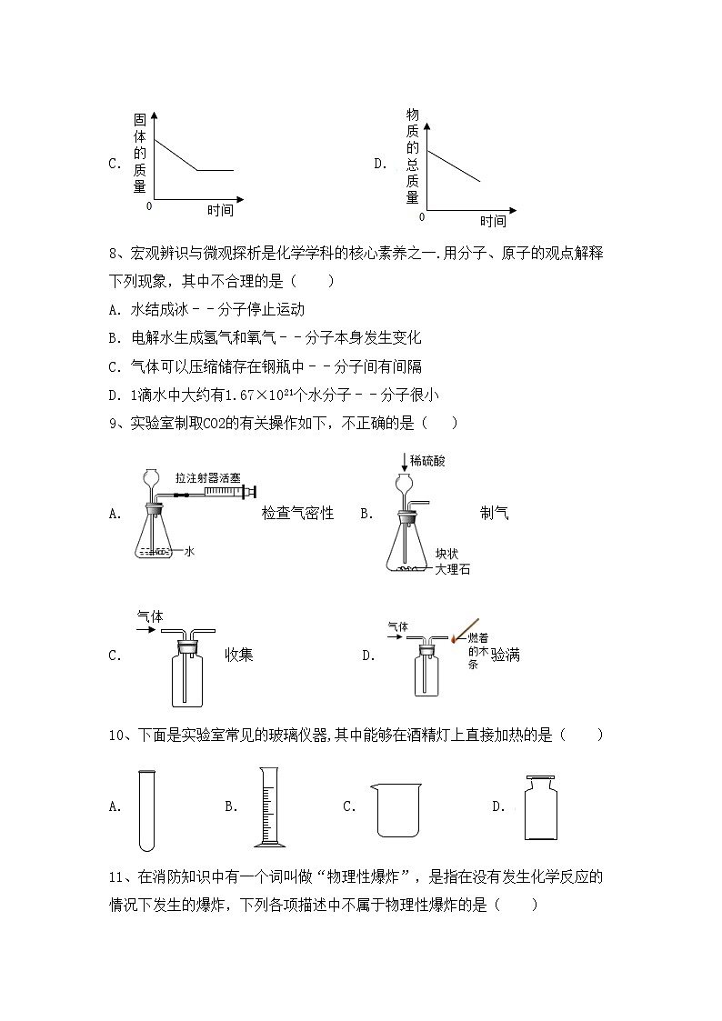 部编人教版八年级化学(上册)期中调研题及答案第2页