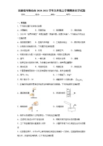 2020-2021学年安徽省马鞍山市九年级上学期期末化学试题（含答案与解析）