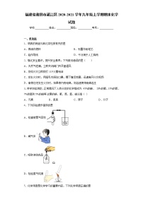 2020-2021学年福建省莆田市涵江区九年级上学期期末化学试题（含答案与解析）