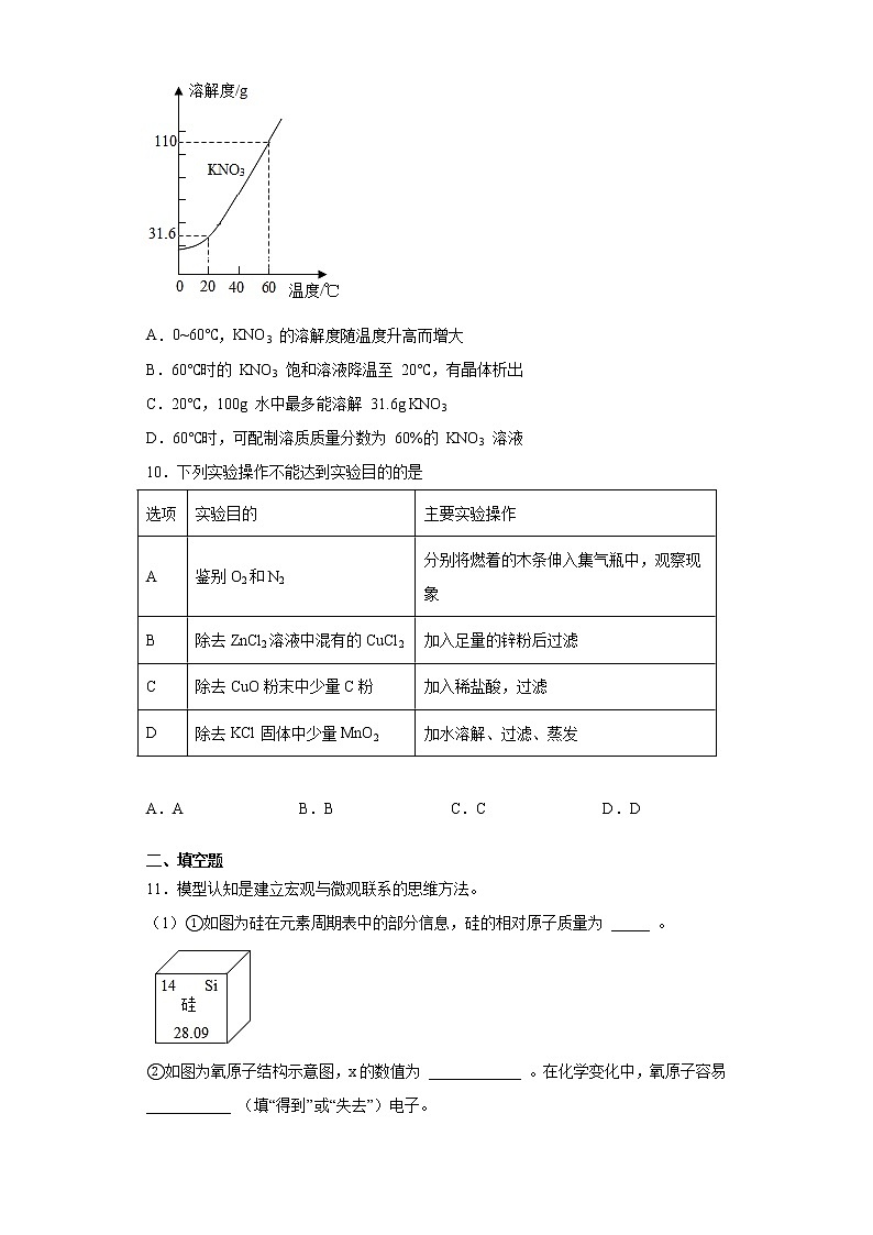 2020-2021学年福建省莆田市城厢区莆田第二中学九年级上学期期末化学试题（含答案与解析）第3页