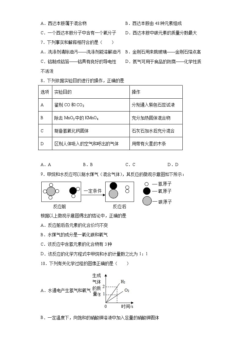 2020-2021学年福建省莆田市荔城区砺志学校九年级上学期期末化学试题（含答案与解析）02
