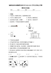 2020-2021学年福建省泉州市鲤城区泉州六中九年级上学期期中化学试题（含答案与解析）