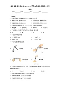 2020-2021学年福建省泉州市南安市九年级上学期期中化学试题（含答案与解析）